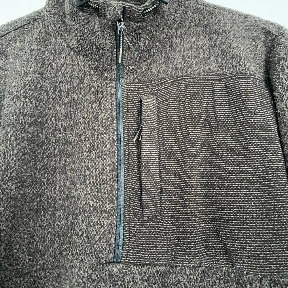 Men’s Billabong A/Div Boundary Mock Half Zip Pullover Fleece Size XL Brown